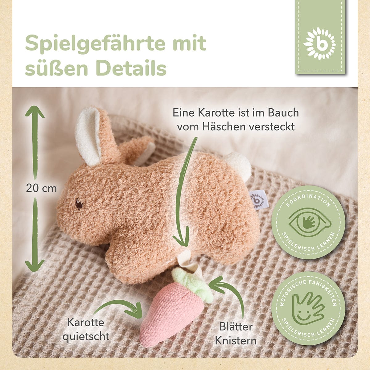 Kuscheltier Hase Fine – Bild 3